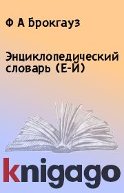 Энциклопедический словарь (Е-Й). Ф А Брокгауз