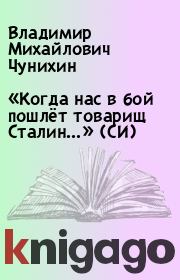 Книга - «Когда нас в бой пошлёт товарищ Сталин…» (СИ).  Владимир Михайлович Чунихин  - прочитать полностью в библиотеке КнигаГо