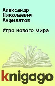Книга - Утро нового мира.  Александр Николаевич Анфилатов  - прочитать полностью в библиотеке КнигаГо