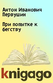 Книга - При попытке к бегству.  Антон Иванович Первушин  - прочитать полностью в библиотеке КнигаГо