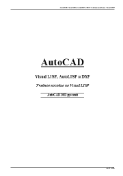 AutoCAD. Visual LISP, AutoLISP и DXF: Учебное пособие по Visual LISP.  Коллектив авторов
