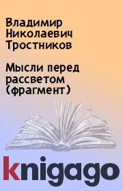 Книга - Мысли перед рассветом (фрагмент).  Владимир Николаевич Тростников  - прочитать полностью в библиотеке КнигаГо
