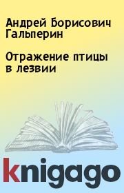 Книга - Отражение птицы в лезвии.  Андрей Борисович Гальперин  - прочитать полностью в библиотеке КнигаГо