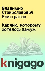 Книга - Карлик, которому хотелось замуж.  Владимир Станиславович Елистратов  - прочитать полностью в библиотеке КнигаГо