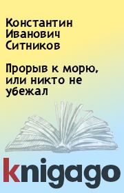 Книга - Прорыв к морю, или никто не убежал.  Константин Иванович Ситников  - прочитать полностью в библиотеке КнигаГо