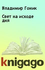 Книга - Свет на исходе дня.  Владимир Гоник  - прочитать полностью в библиотеке КнигаГо