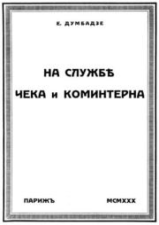 Книга - На службе чека и коминтерна.  Евгений Васильевич Думбадзе  - прочитать полностью в библиотеке КнигаГо