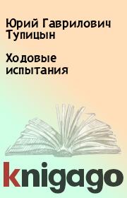 Книга - Ходовые испытания.  Юрий Гаврилович Тупицын  - прочитать полностью в библиотеке КнигаГо