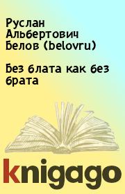 Книга - Без блата как без брата.  Руслан Альбертович Белов (belovru)  - прочитать полностью в библиотеке КнигаГо