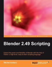 Книга - Написание скриптов для Blender 2.49.  Michel Anders  - прочитать полностью в библиотеке КнигаГо