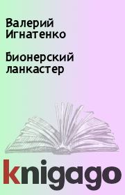 Книга - Бионерский ланкастер.  Валерий Игнатенко  - прочитать полностью в библиотеке КнигаГо