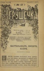 Игрушечка 1882 №47.  журнал «Игрушечка»