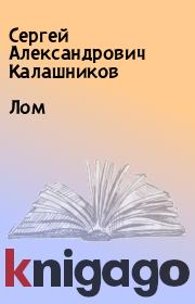 Книга - Лом.  Сергей Александрович Калашников  - прочитать полностью в библиотеке КнигаГо