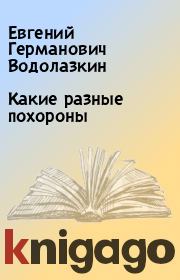 Книга - Какие разные похороны.  Евгений Германович Водолазкин  - прочитать полностью в библиотеке КнигаГо