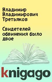 Книга - Свидетелей обвинения было двое.  Владимир Владимирович Третьяков  - прочитать полностью в библиотеке КнигаГо
