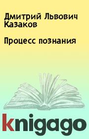 Книга - Процесс познания.  Дмитрий Львович Казаков  - прочитать полностью в библиотеке КнигаГо