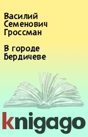 Книга - В городе Бердичеве.  Василий Семенович Гроссман  - прочитать полностью в библиотеке КнигаГо