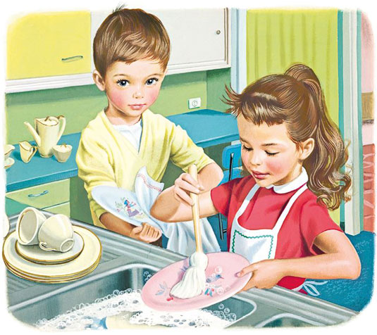 Книгаго: Маруся помогает маме: На кухне. Дома. Иллюстрация № 1