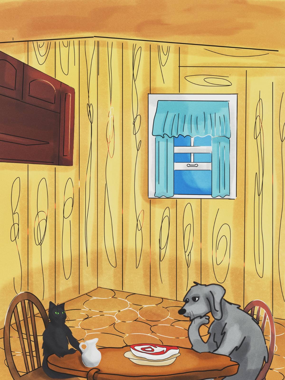 Книгаго: Плоский Кот и волшебная косточка. Иллюстрация № 10