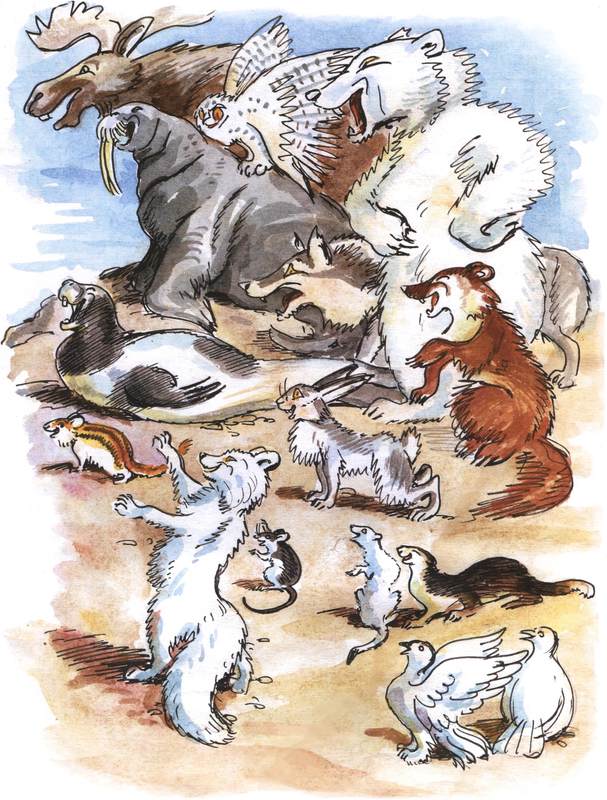 Книгаго: О честном вороне, коварной сове и глупом лисе (Эскимосские сказки). Иллюстрация № 16